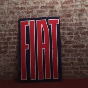 1950’s FIAT dealer metal sign vintage